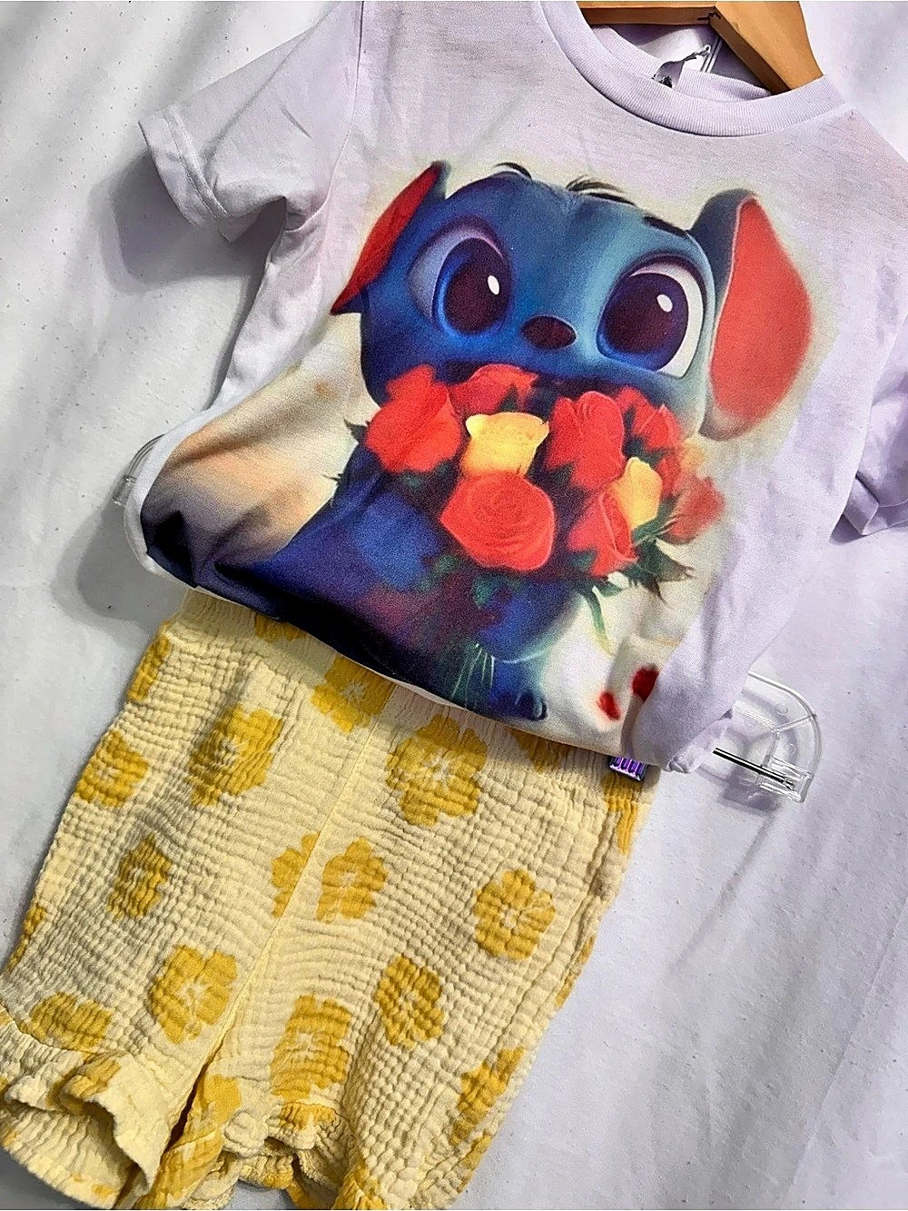 4T- Kids Stitch Floral Matching Set